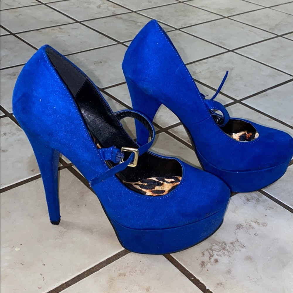 Royal blue heels